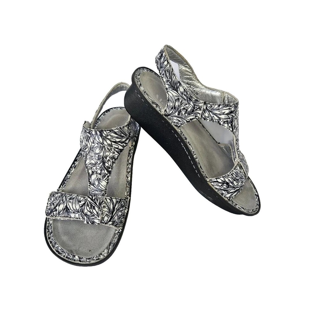 Alegria Sandals 38 PG Lite Kendra Vineland Comfort Leather Ken-769 White Floral